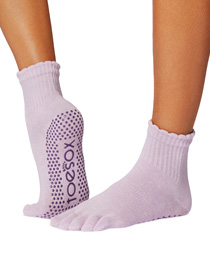 ToeSox Full Toe Melody Scallop Grip (Soft Lavender)