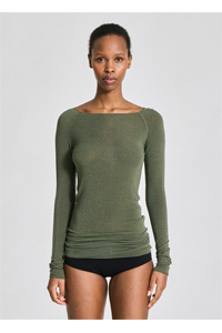 Gai + Lisva Amalie Wool Top (Olive Night)