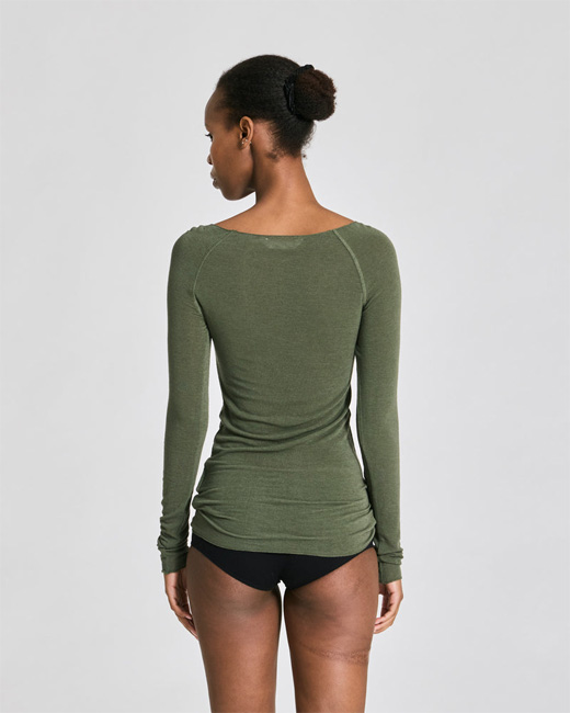 Gai + Lisva Amalie Wool Top (Olive Night)