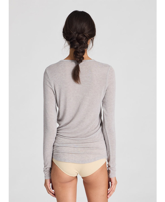 Gai + Lisva Thyra Wool Top (Light Grey Melange)