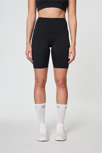 Girlfriend Collective Float High-Rise Bike Shorts (Black)