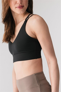 Girlfriend Collective Float Gigi Strappy Bra (Black)