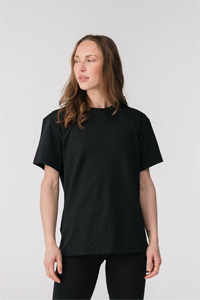 Girlfriend Collective Reset Relaxed Workout Tee (Black)