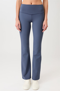 Mandala Flared & Ribbed Pants (Eclipse Blue)