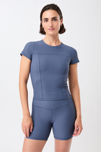 Mandala Fitted T-Shirt (Eclipse Blue)