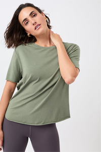 Mandala Halfmoon T-Shirt (Charcoal Green)