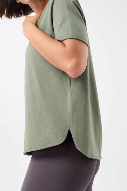 Mandala Halfmoon T-Shirt (Charcoal Green)