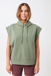 Mandala Hoodie Veste (Charcoal Green)