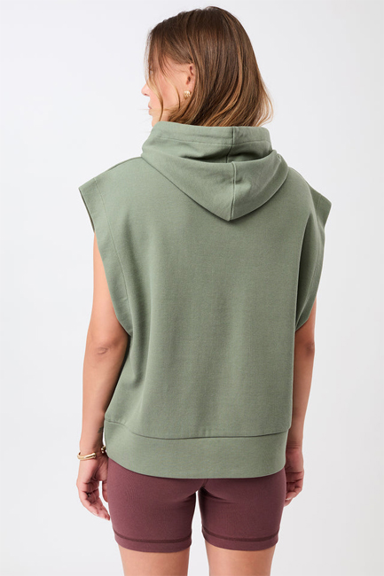 Mandala Hoodie Veste (Charcoal Green)