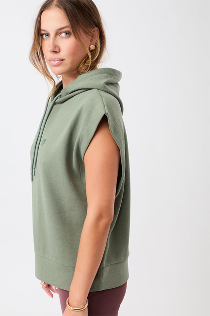 Mandala Hoodie Veste (Charcoal Green)