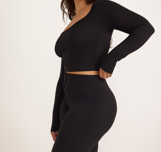 Organic Basics Everyday Straight Leg Pants (Black)