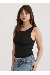 Organic Basics Everyday Boat Neck Top (Black)