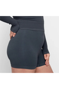 Organic Basics Seamless Waffle Shorts (Thunder)