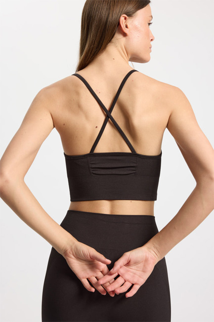 Rethinkit Hilde Seamless Sports Bra (Almost Black)