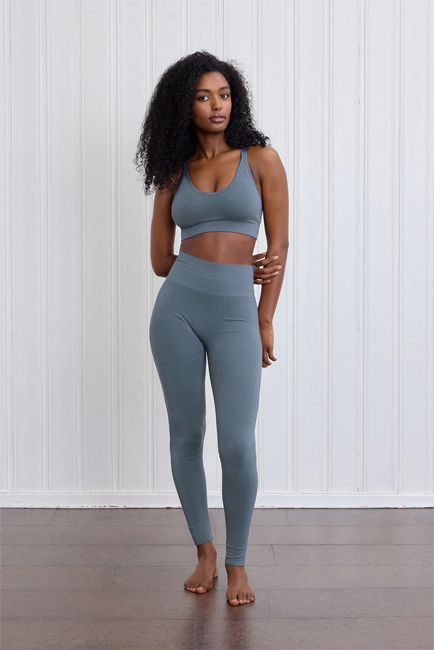 Run & Relax Bamboo Tights (Washed Blue)