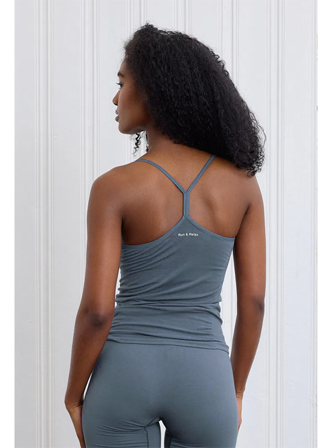 Run & Relax Karna Bamboo Top (Washed Blue)