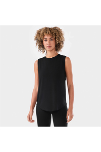 Tavi High Neck Muscle Tank (Ebony)