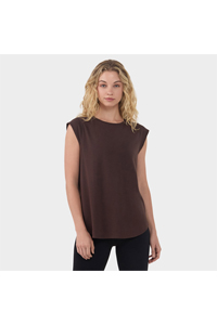 Tavi Cap Sleeve Crewneck Tee (Espresso)