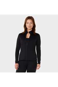 Tavi Mock Neck Full Zip Jacket (Ebony)