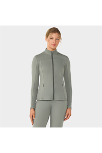 Tavi Mock Neck Full Zip Jacket (Leaf)