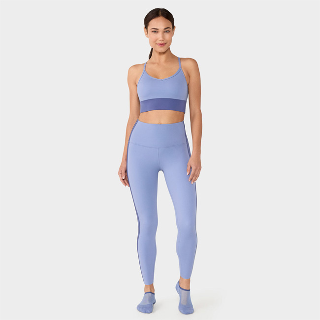 Tavi High Waisted 7/8 Stripe Tight (Serene Blue/Honor Blue)