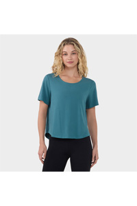 Tavi Scoop Neck Vent Tee (Teal)