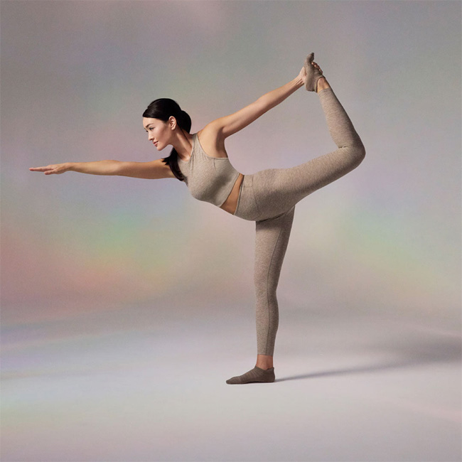 TaviCloud High Waisted 7/8 Smooth Rise Leggings (Pebble Space Dye)