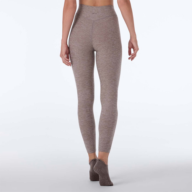 TaviCloud High Waisted 7/8 Smooth Rise Leggings (Pebble Space Dye)