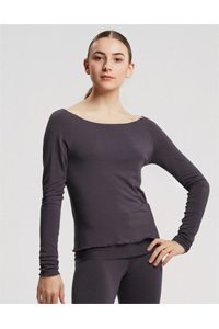 TempsDanse Baltik Bamboo Long Sleeves T-shirt (Dark Grey)