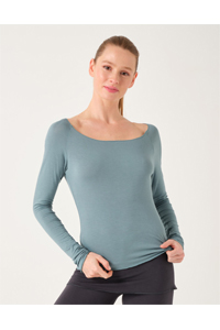 TempsDanse Baltik Bamboo Long Sleeves T-shirt (Green Clay)