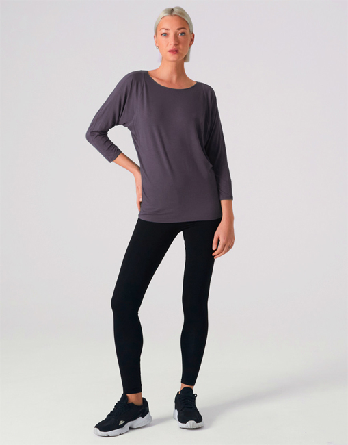 TempsDanse Bardane Bamboo Batsleeves T-shirt (Dark Grey)