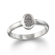 Satya Blessed in Beginnings Hamsa Ring in Silver