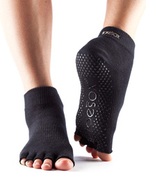 Toesox Halftoe Ankle Grip (Black)